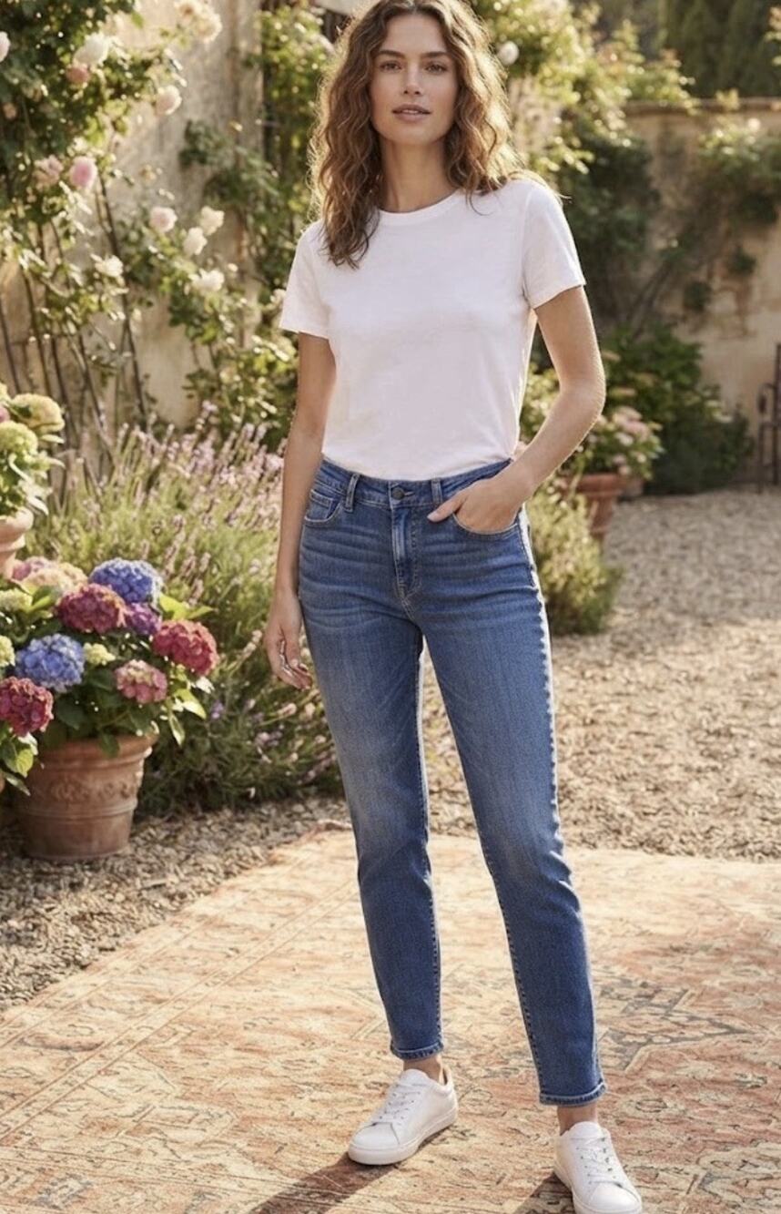 J.Crew Blue Toothpick Stretch Classic Dark Wash Denim Jeans Everyday 29/28